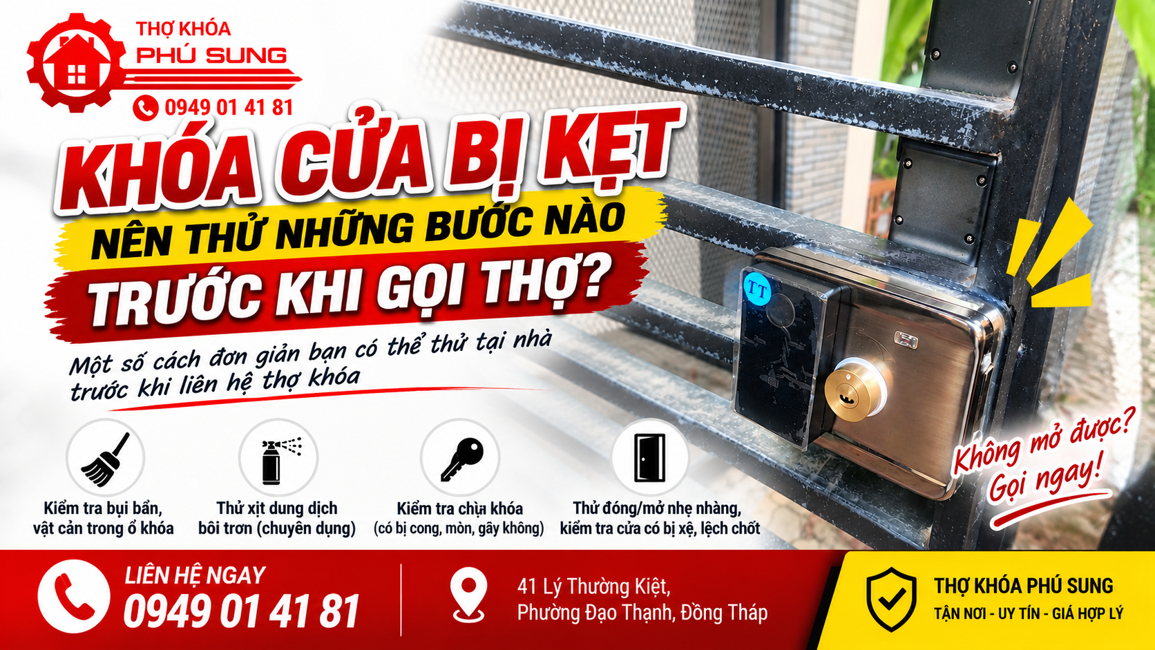 Tìm hiểu nguyên nhân khiến khóa cửa bị kẹt